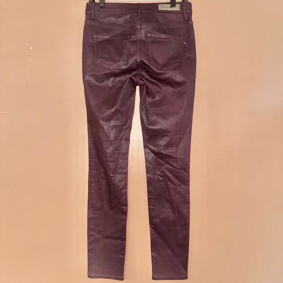 Treasure and Bond Burgundy Coated High Rise Bootcut Jeans - Size 28 - Picture 2 of 10